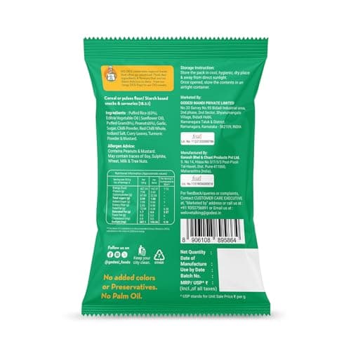 GO DESi Kolkata Jhalmuri, Masala Murmura, No Palm oil 100g x 2 — image 3