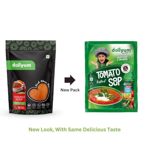 Dailyum Instant Tomato Soup 50g | No Onion No Garlic | Ready To Eat Instant Soup |100% Natural | No MSG | Gluten-free | Serves 4 | Jain | Pack of 5 — image 3