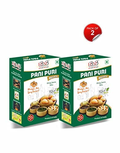 HBMB Pani Puri Masala Powder 50g (Pack of 2 - Total 100g) | Authentic Street Style Golgappa & Puchka Water Spice Mix | Chatpata Teekha Paani Puri Masala Combo — image 2