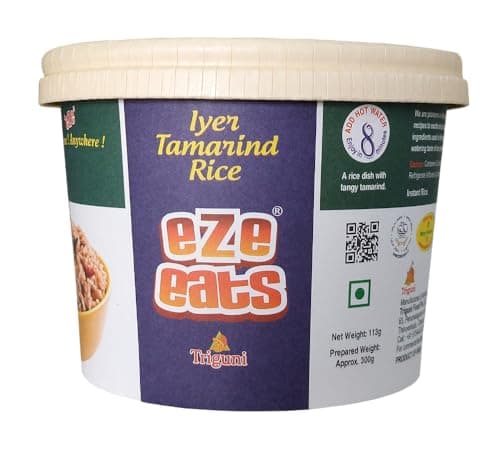 Triguni Eze Eats Iyer Tamarind Rice 300 grams Prepared (Pack of 2)