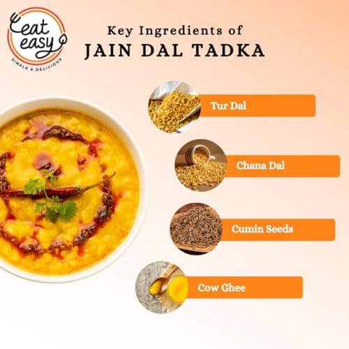 Eat Easy Ready To Eat Jain Dal Combo of 3- Dal Makhani, Dal Tadka, Gujarati Dal | Just Add Water and Cook | Delicious Instant Food | High Protein & Fiber, Freeze Dehydrated Healthy Instant Travel, Camping, Trekking, Hostel Food — image 4
