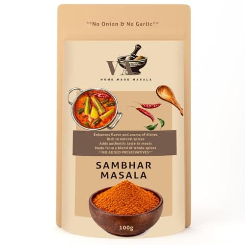 VA HOME MADE MASALA Sambhar Masala 500GM | Flavorful and aromatic Sambhar Masala with no added preservatives | Prepare Delicious Sambar At Home. No colour, no preservatives no onion & no garlic (Jain Masala) — image 6