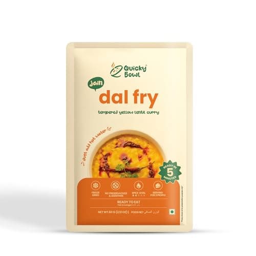 Quicky Bowl Jain Dal Fry|Split Lentil Curry|Ready To Eat|No Onion No Garlic|Instant Food|(Pack Of 3) — image 4
