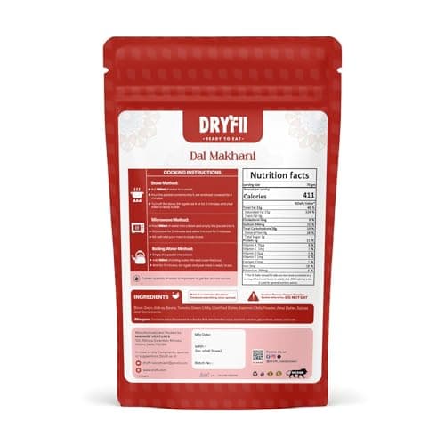 Dryfii Ready-to-Eat Instant | Jain Dal Makhani & Jeera Rice | Pure Veg | Freeze Dried | No Onion, No Garlic | Rehydrated Weight 450 g — image 4