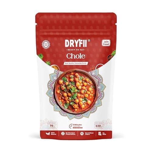 Dryfii Ready-to-Eat Jain Combo – Palak Paneer & Chole | 100% Natural, No Onion Garlic | Instant Indian Meal | Freeze-Dried Food | No Preservatives | Just Add Hot Water | 230g Servings — image 3