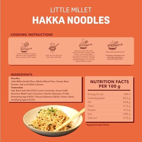 Natible Millet Hakka Noodles Combo Pack I No Maida I Not Fried I No MSG I Easy & Ready To Cook Noodles (Pack of 2) — image 3