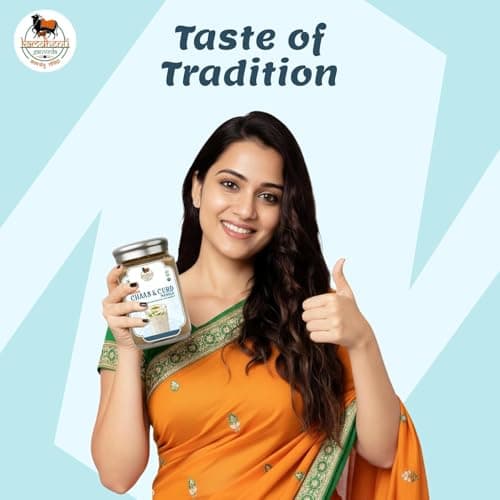 Kamdhenu Gauveda ChatPata Spice Masala | Blend With Natural Ingredients Cumin, Coriander, Pudina, Salt, Jeera | No Preservatives | No Onion No Garlic | Pack In Premium Organic Glass Jar With Steel Cap (Chaas & Curd Masala, 200g ) — image 4
