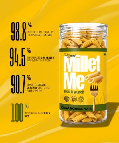 Millet Me by Kuizeens Jowar Moringa Pasta - 250g (Pack of2)| Gluten-Free & Nutrient-Rich | 27gm Protein Rich | Easy-to-Make | Healthy Alternative for Wholesome Meals | Jain | No Onion & Garlic — image 5