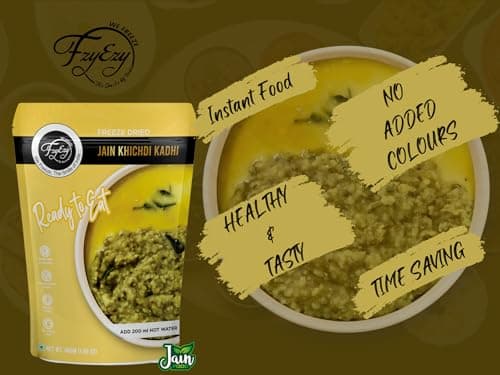 FzyEzy Freeze-Dried Jain Kadhi Khichdi | Instant Ready-to-Eat Meal | Pure Vegetarian | No Onion, No Garlic | Gluten-Free & Preservative-Free | Just Add Hot Water (48g) — image 5