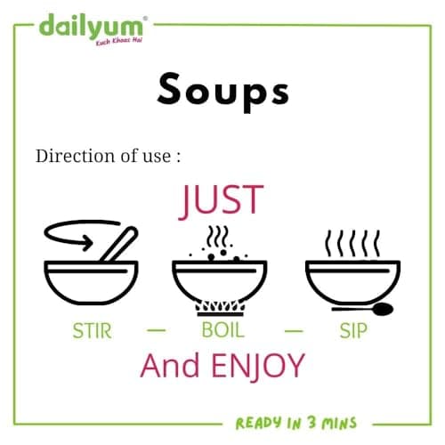 Dailyum Instant Manchow Soup 50g | No Onion No Garlic | Ready To Eat Instant Soup |100% Natural | No MSG | Gluten-free | Serves 4 | Jain | Pack of 5 — image 4