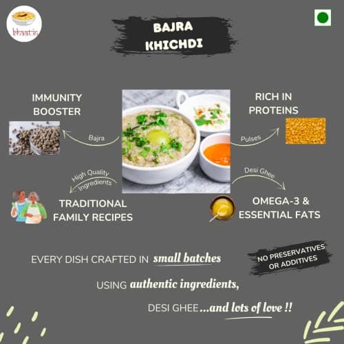 Bhaat.in Bajra Khichdi | Pack of 2 | Millet Meal | High Protein & Fiber multigrain | Winter food| Ready to Eat Healthy Meal | Gluten-Free | No Onion, No Garlic | Travel-Friendly | Wholesome Indian Food — image 4