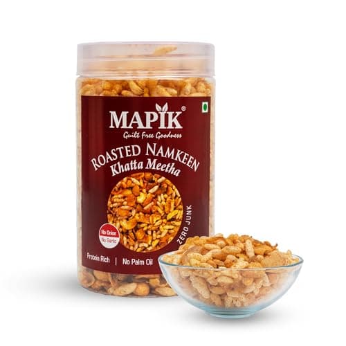 MAPIK Roasted Namkeen Khatta Meetha | No Onion No Garlic | Roasted-Not Fried | Protein Rich | No Palm Oil | No Preservatives | Healthy Tea Time Snack 540 g Pack of 4 — image 5