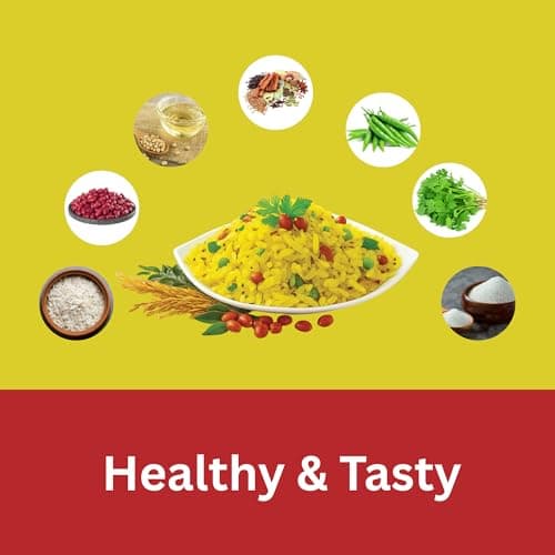 Instant Indori Khatta Mitha Poha 300 gram (60 * 5) With Indori Sev 100 gram (Indori Poha With Sev 100 Gram) — image 5