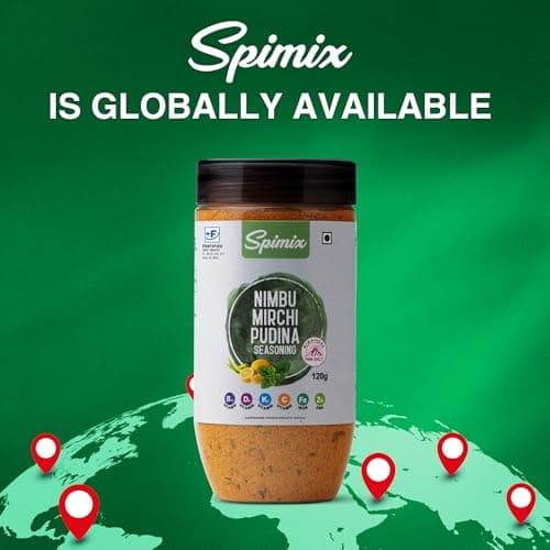 SPIMIX Nimbu Mirch Pudhina Seasoning | Tangy & Spicy Masala | 120g | Sprinkle on Chaat, Salads & Raita | For Grilled Fish, Lemon Chicken & Eggs | Himalayan Pink Salt | US FDA Approved — image 7