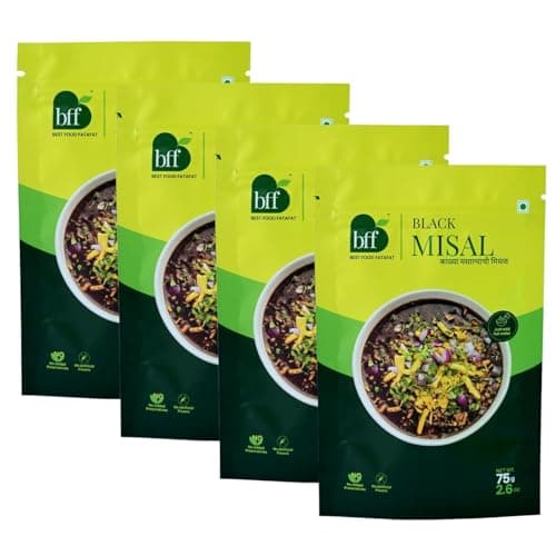 BFF Instant Misal - No Onion, No Garlic| Pack of 4 (75g Each) | Spiced Maharashtra-Style Meal | Just Add Water & Heat | Ready in Minutes | Suitable for Breakfast, Lunch, or Snack — image 7