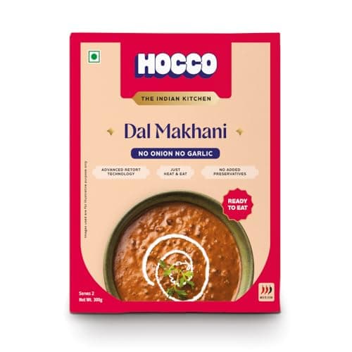 HOCCO Ready to Eat Jain Dal Makhani | Just Heat & Eat | Jain Instant Food | Ready to Cook | Just Add Hot Water & Meal Ready in 5 Mins | Microwaveable | Serves 2-300g Each (Pack of 3) — image 3
