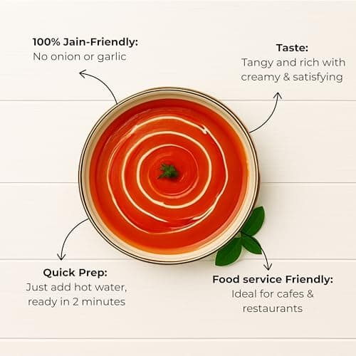 D'aromas Instant Jain Tomato Soup 1.5Kg, Instant Premix Powder With No Onion & No Garlic, Mix Powder, Veg Soup, No Artificial Flavour & Colour (Each 500gm) (Pack Of 3) — image 7