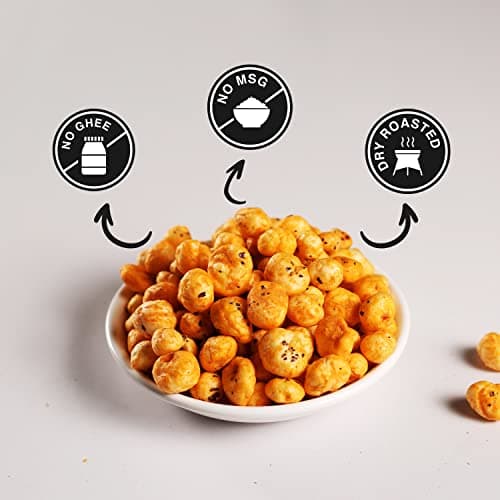 Chaskaah Cheddar Cheese Makhana, 350g (Pack of 5) (Foxnuts, Phool Makhana)| Dry Roasted| Rich in Calcium| Low Cholestrol|High Fibre| Jain — image 4