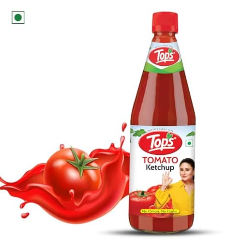 TOPS Tomato Ketchup No Onion No Garlic - 1 Kg Glass Bottle | Made with the goodness of juicy hand-picked Tomatoes | No Added Colour & Flavour — image 8