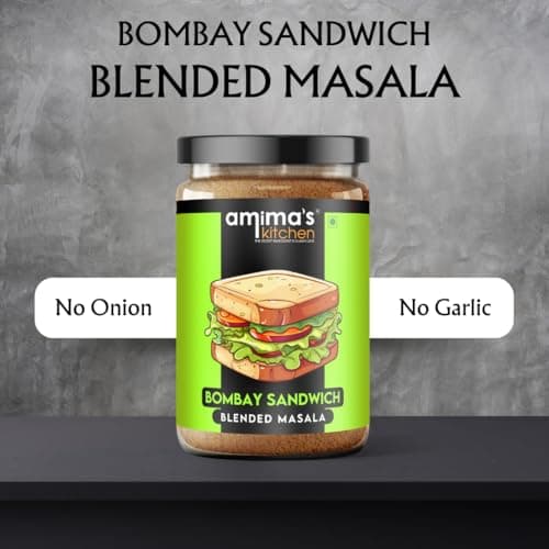 Amima's Kitchen Jain Sandwich Masala Sprinkler Jar -125g | Sandwich Spice Mix Powder | No Onion & No Garlic | Blended Spice Mix | No Artificial Flavour Added | Perfect For Grilled Sandwiches, Club Sandwiches, Toast Sandwich, Burgers, French Fries, Pizzas — image 2