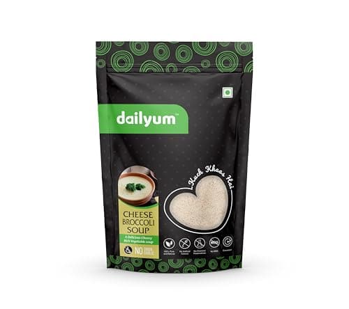 Dailyum Instant Soup Combo of 5| No Onion No Garlic | Hot & Sour Soup 50g | Tomato Soup 50g | Manchow Soup 50g | Cheese Broccoli 50g | Crispy Fried Noodles 200 Gram| Jain — image 5