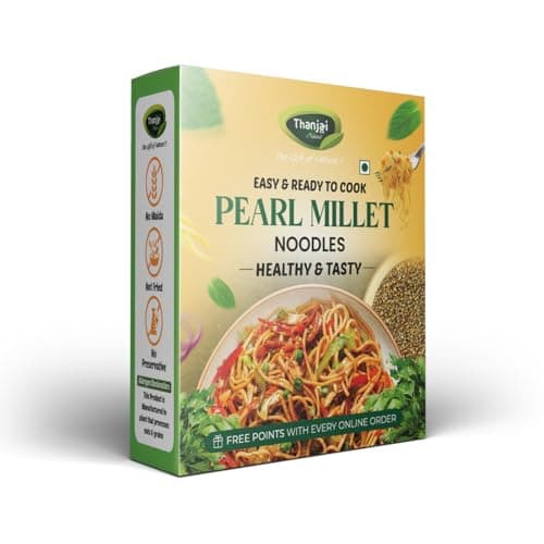 Thanjai Natural Noodles Millet180g X 8 Variities (No Maida Hakka Noodles, Not Fried, No MSG, Classic and Mild 1440g) Little | Multi Millet | Pearl | Ragi Millets & Moringa Leaf | Red Rice | Wheat | Tomoto — image 5