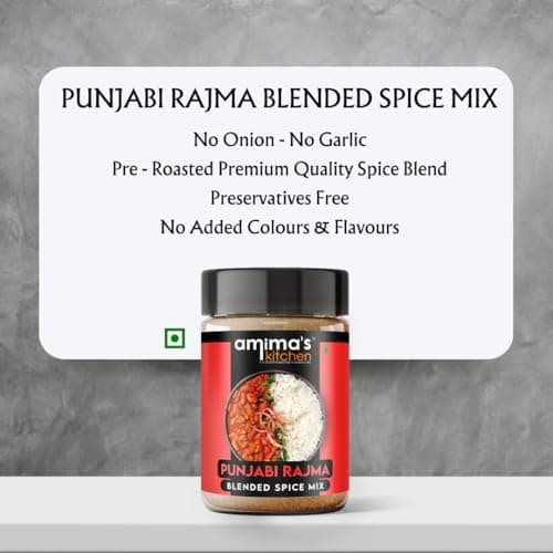 Amima's Kitchen Combo Of Punjabi Chole + Punjabi Rajma Jain Spice Mix (No Onion No Garlic) – 100 Grams (Pack of 2) | Blended Spice Mix | For Healthy and Delicious Cooking | No Synthetic Flavour & Color | Ready Masala Powder — image 8