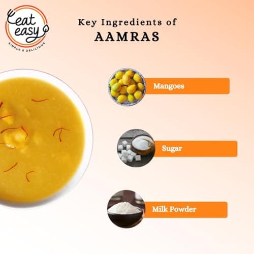 Eat Easy Ready To Eat Aamras, 65gm (Pack of 1) | Freeze Dehydrated Instant Alphanso Pure Mango Pulp | Just Add Water | No Preservatives, No Added Artificial Colours & Flavour For Hostel, Trekking, Campign, Travel — image 4