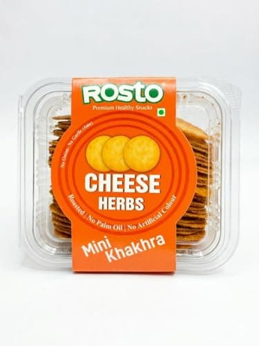 Rosto Cheese Mini Coin Khakhra, Roasted, No Palm Oil, No Artificial Colour, No Onion No Garlic, 200g (Pack of 2) Total 400g — image 4