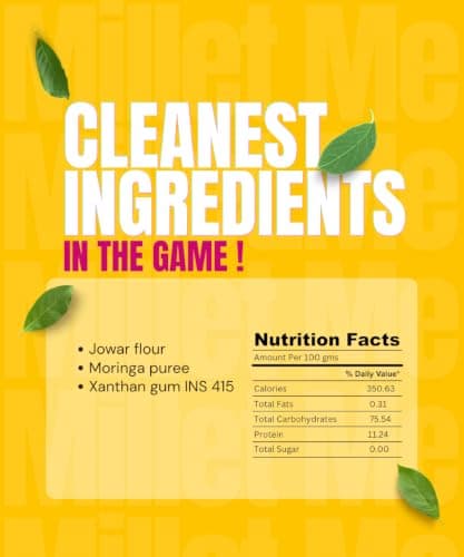 Millet Me by Kuizeens Jowar Moringa Pasta - 250g (Pack of2)| Gluten-Free & Nutrient-Rich | 27gm Protein Rich | Easy-to-Make | Healthy Alternative for Wholesome Meals | Jain | No Onion & Garlic — image 2
