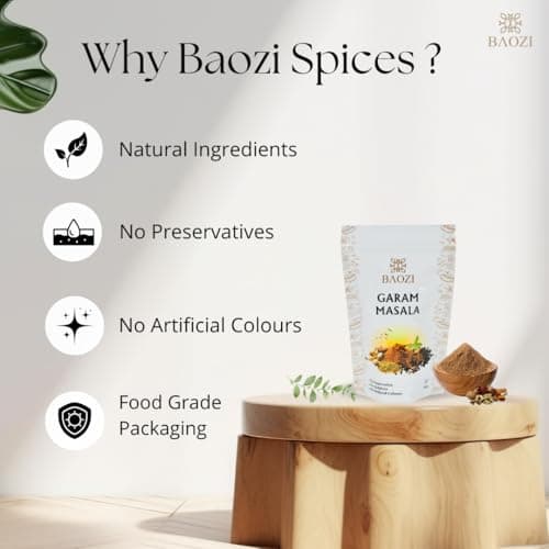 BAOZI Garam Masala - No Onion, No Garlic | Authentic Indian Spice Blend for Rich & Aromatic Curries, Gravies & Sabjis | Perfect for Everyday Cooking | Pack of 2 (100g x 2) — image 2