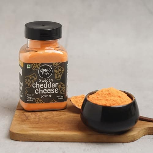 Omas Fresh Cheddar Cheese Powder Seasoning | Best for Making Delicious Cheese-Flavoured, Pop-Corn, Pizza, Pasta, French Fries etc. | No Additives & Preservatives | 70g — image 4