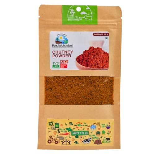 Panchabhootani Chutney Powder 200g| Savour As Dip Or Chutney, Sprinkle Over Dosa & Idly, Long-Shelf Life, No Garlic & Onion, No Added Preservatives & Colour, Purely Hand Picked lentil & Red Chilies — image 7