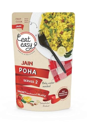 Eat Easy Quick Jain Breakfast Combo of 4-2 Poha 2 Upma, Just Add Hot Water — image 4