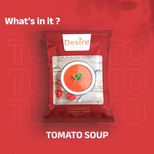 Desire Instant Premix Jain Food Tomato Soup Pack - Fresh Tomatoes 500g Readymade Soup Packet - Just Add Hot Water (Jain Tomato Soup) — image 7