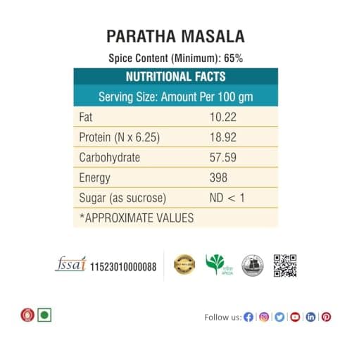 Bhoj Masale Paratha Masala Powder 200Gm|Premium Artisanal Jain Spices With Rich & Strong Flavour|Ready To Use|No Added Colours|No Onion And No Garlic Added (Jain Friendly) — image 2