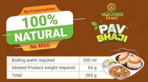 MOSAMBI FEAST Ready-to-Eat Jain Pav Bhaji | 100% Natural Zero Preservatives | Rich Creamy Authentic Indian Street Food | Healthy Vegetarian Meal — image 4