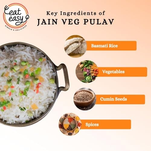 Eat Easy Ready To Eat Jain Dal Rice Combo of 4- Veg Biryani, Veg Pulav, Dal Makhani, Dal Tadka | Just Add Water and Cook | No Onion, No Garlic | Delicious Instant Food | Freeze Dehydrated Healthy Instant Travel, Camping, Trekking, Hostel Food — image 7