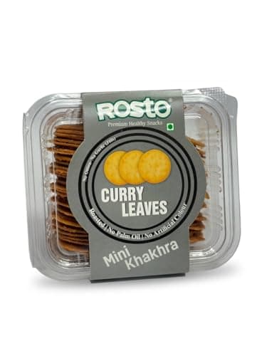 Rosto Mini Khakhra, Curry Leaves Flavour, Roasted, No Palm Oil, No Artificial Colour, 200 gm (pack of 2) — image 4
