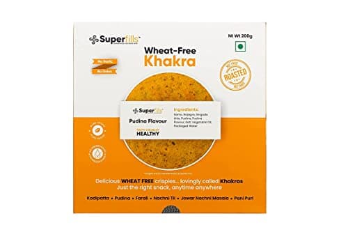 Superfills Wheat-Free Farali Khakra - 200gm | Diet Snack for Weight Loss | High in Protein & Fiber | Ready to Eat, Roasted | Traditional Gujarati Handmade | No Garlic & No Onion | Perfect Chai Time Snack (Pack of 1) — image 4