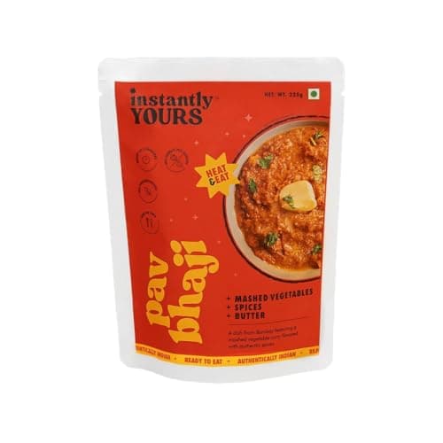 Instantly Yours Ready to Eat Pav Bhaji 450 gm (Pack of 2) | Hygiene Street Food | Just Heat and Eat | Mashed Vegetables and Butter (No Onion No Garlic)(jain) — image 7