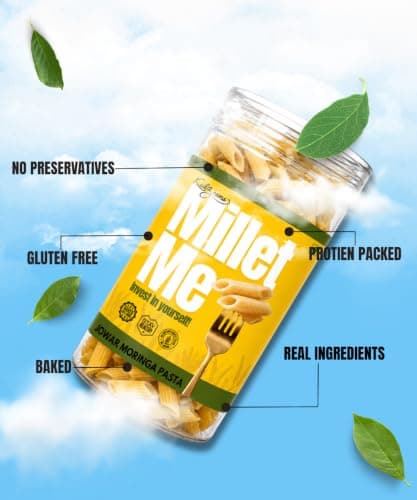 Millet Me by Kuizeens Jowar Moringa Pasta - 250g (Pack of2)| Gluten-Free & Nutrient-Rich | 27gm Protein Rich | Easy-to-Make | Healthy Alternative for Wholesome Meals | Jain | No Onion & Garlic — image 7