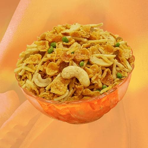 JAIN Kaju Mast Namkeen Mixture, Size - 360g, Zipper Packing, Special Cashew-Enriched Namkeen Blend with Crunchy Sev, Corn-Flakes, Raisins & Bold Masala Seasoning, Ready to Eat — image 4