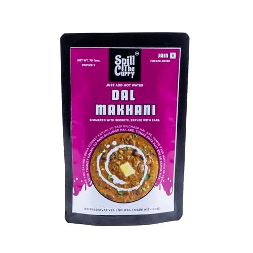 SPILL THE CURRY Dal Makhani Jain Ready to Eat | No Onion No Garlic | Authentic Punjabi Creamy Lentil Curry | Freeze Dried Instant Food | Just Add Hot Water | Vegetarian Meal for Travel & Hostels | Combo Pack of 3 (70g Each) — image 5