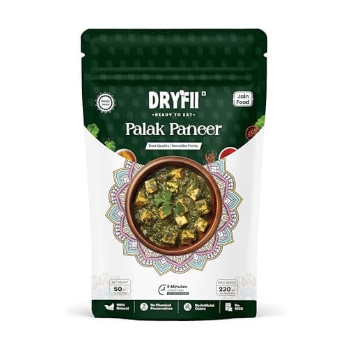 Dryfii Ready-to-Eat Jain Combo – Palak Paneer & Chole | 100% Natural, No Onion Garlic | Instant Indian Meal | Freeze-Dried Food | No Preservatives | Just Add Hot Water | 230g Servings — image 4