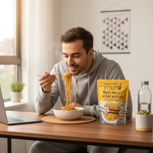 Naturally Yours Multi Millet Instant Noodles 175g | Kodo & Little Millet + Whole Wheat | 21g Protein | High Fiber | No Maida | Non-Fried | No Onion No Garlic Jain-Friendly | Tastemaker | Pack of 3 — image 7