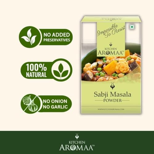 Kitchen Aromaa Sabji masala powder, No Onion - No Garlic, Jain Special Masala, 200 gm (Pack of 2) Zero added Colours, Fillers, Additives & Preservatives — image 4