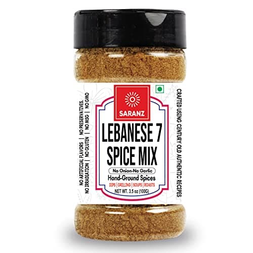 SARANZ Lebanese 7 Spice & Pizza Mix Jain Seasoning (Combo Pack) Batata Harra Masala | Perfect for Snacks, Appetizers, Main Dishes and Flavoured Vegan | Middle East Seasonings | 100 Gm Sprinkler Jar — image 7