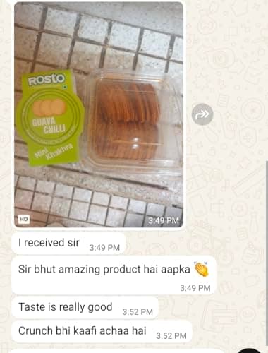 Rosto Guava Chilli Mini Khakhra, Roasted, No Palm Oil, No Artificial Colour, Jain-Friendly, 200 g (Pack of 2) — image 5