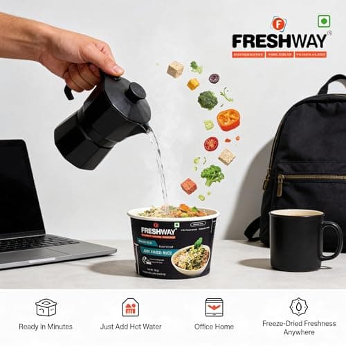 Freshway Ready to Eat Pack of 2 (Jain Fried Rice + Jain Fried Rice) Ready to Eat Freeze Dried Products with No Added Preservative & Colors — image 4